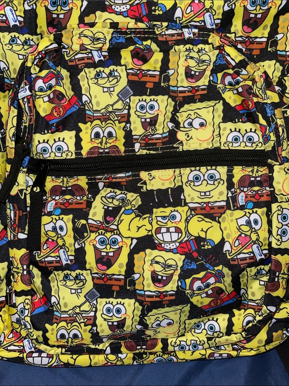 SpongeBob SquarePants Multi-Expression Yellow & Black Backpack